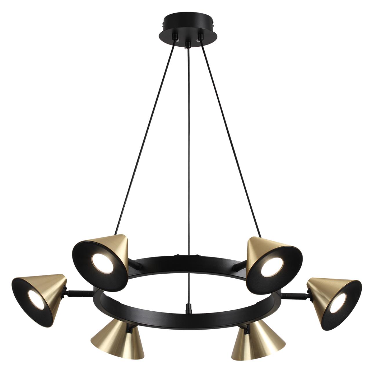 Люстра подвесная LUMION COMFI LAMINA черный, золотой GU10*6 10W