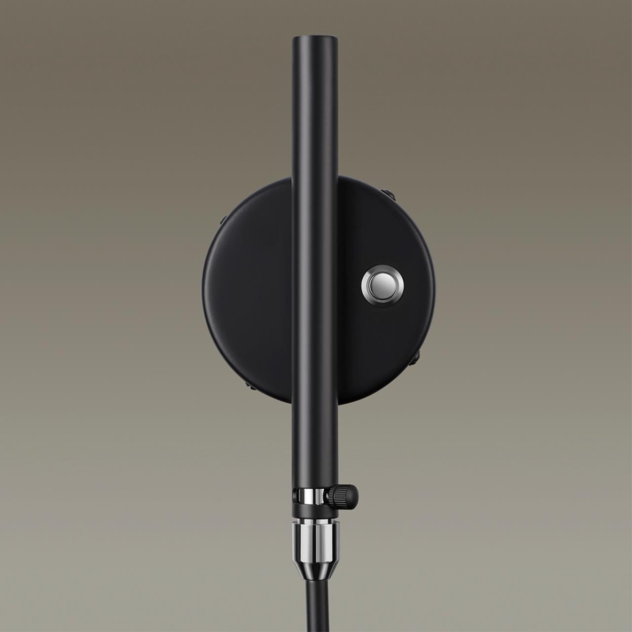 Настенный светильник на кронштейне ODEON LIGHT WALLI KERBI черный E27*1 10W