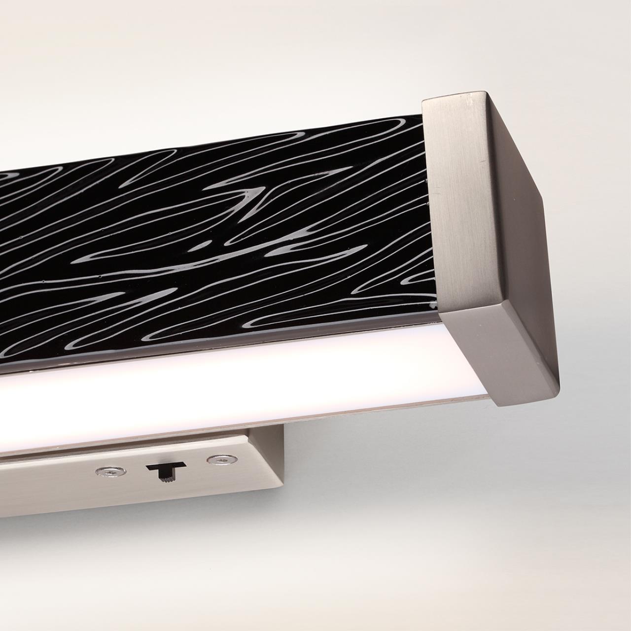 Настенный светильник с выкл. ODEON LIGHT EXCLUSIVE L-VISION RIVIERA никель LED*1 10W 2000/3000/4000К плафон черный