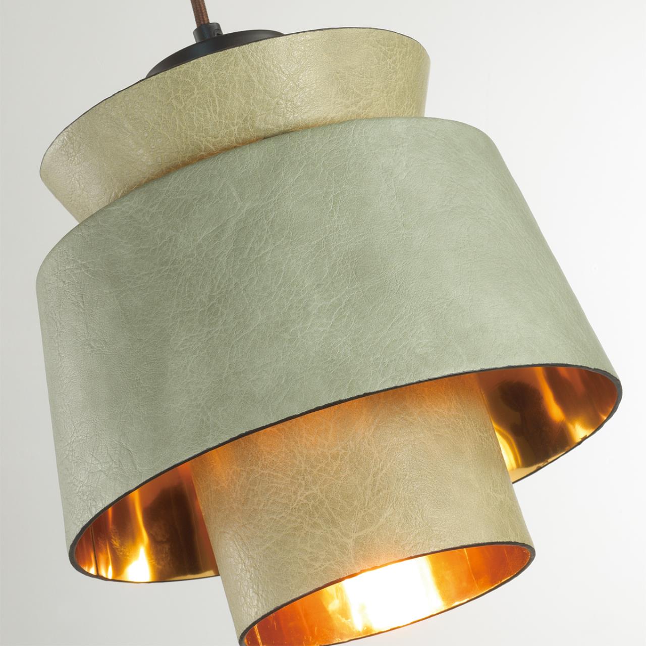 Подвес ODEON LIGHT PENDANT KRESSA черный E27*1 10W плафон зеленый; золотой