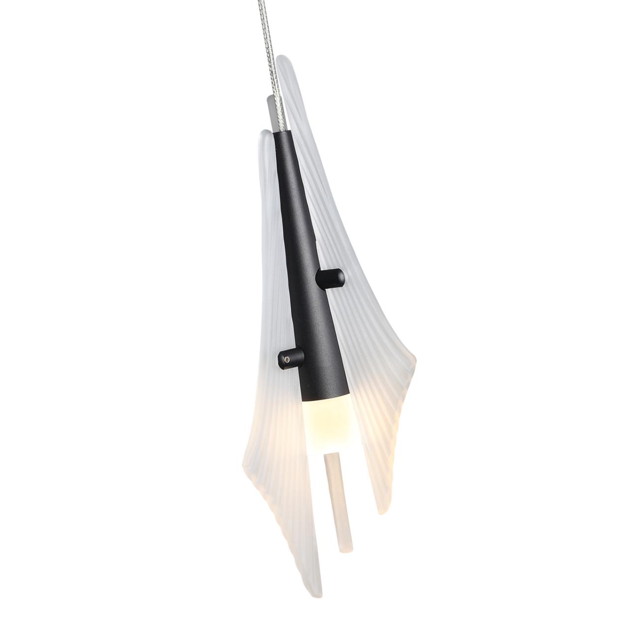Подвес одиночный ODEON LIGHT EXCLUSIVE L-VISION AFALINA черный LED*1 6W 3000К плафон белый