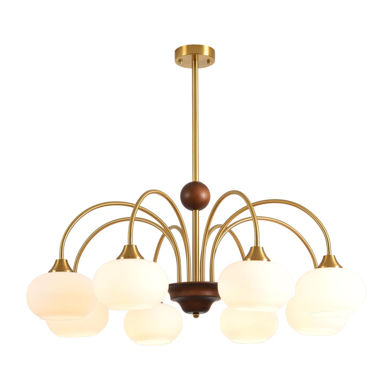 Люстра потолочная LUMION MODERNI LARINA латунь E27*8 10W