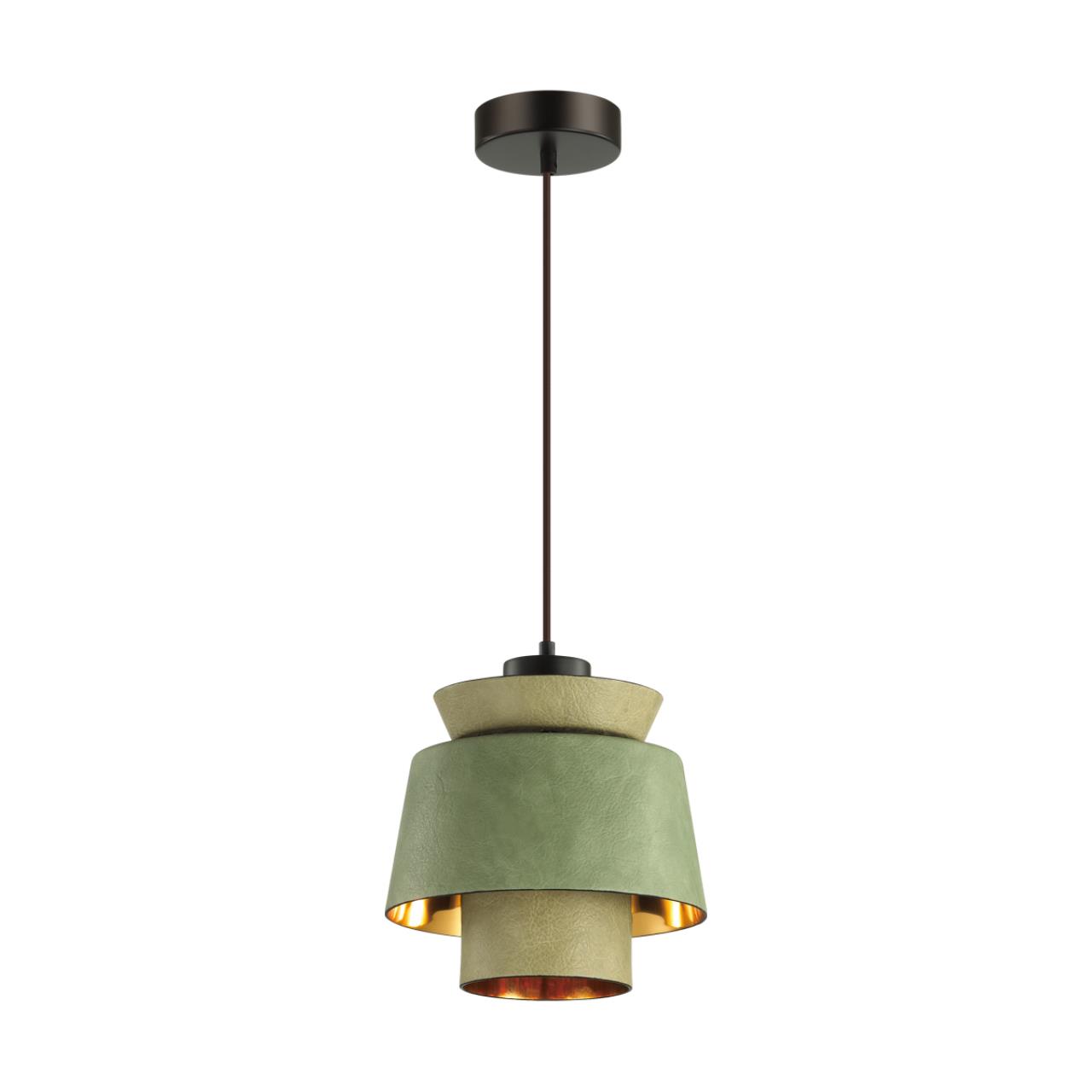 Подвес ODEON LIGHT PENDANT KRESSA черный E27*1 10W плафон зеленый; золотой
