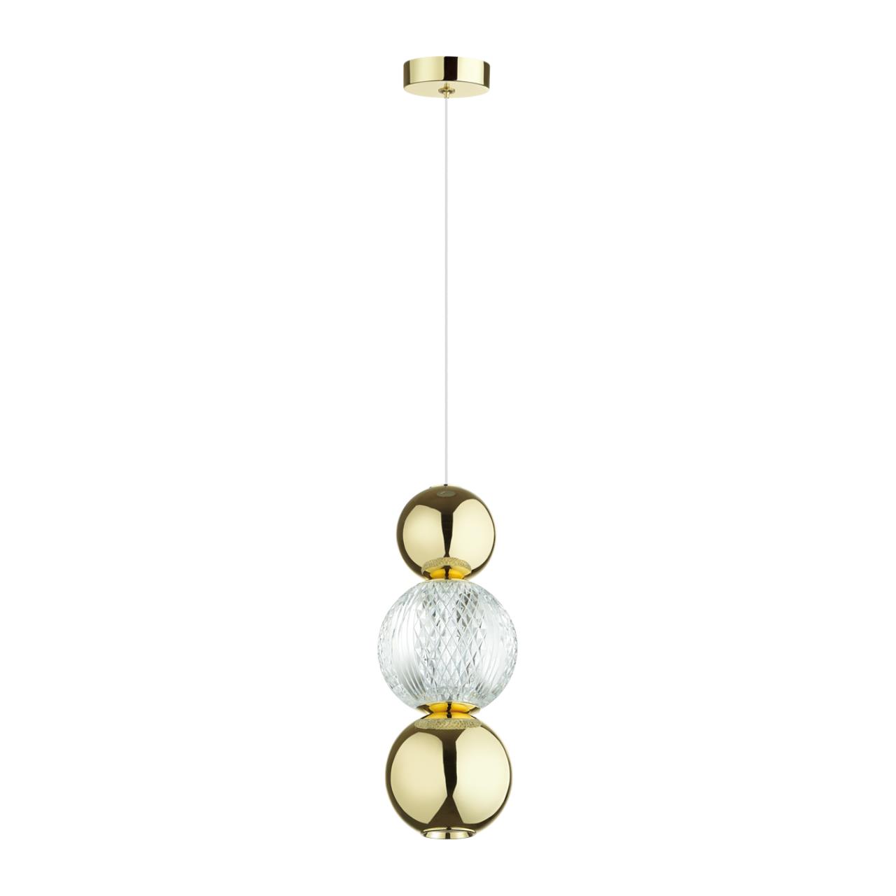 Подвес ODEON LIGHT L-VISION CRYSTAL золотой LED*1 7W 4000К