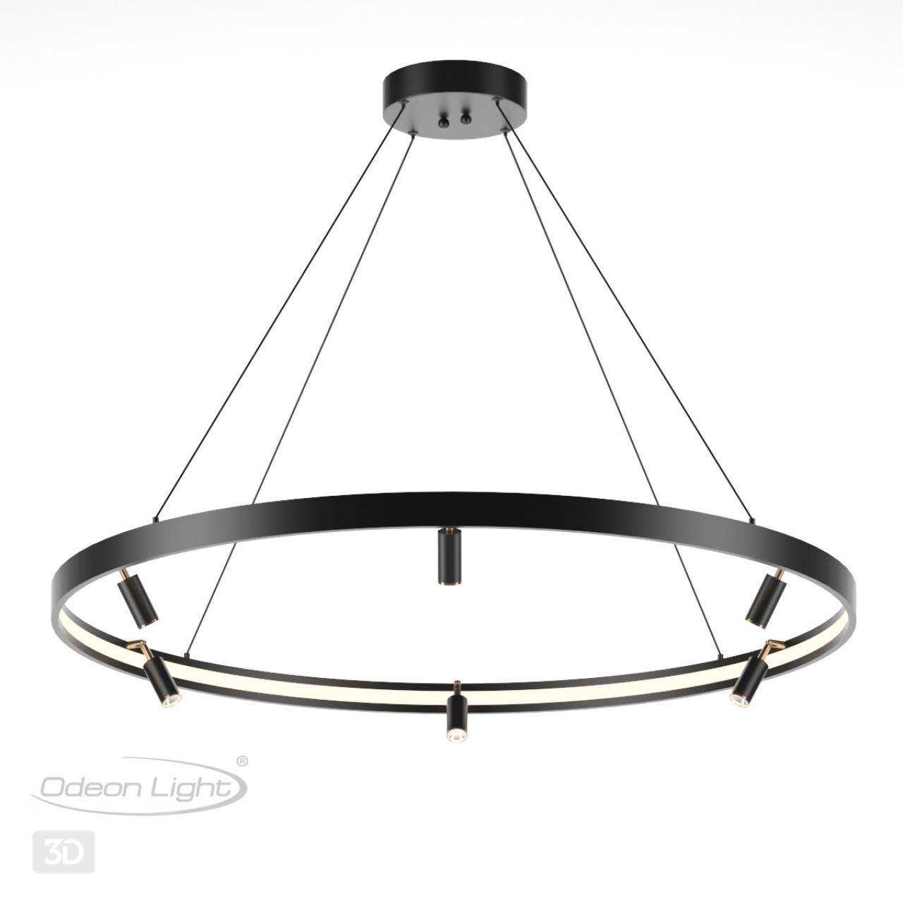 Подвесной светильник ODEON LIGHT HIGHTECH FONDA черный LED*1 89W