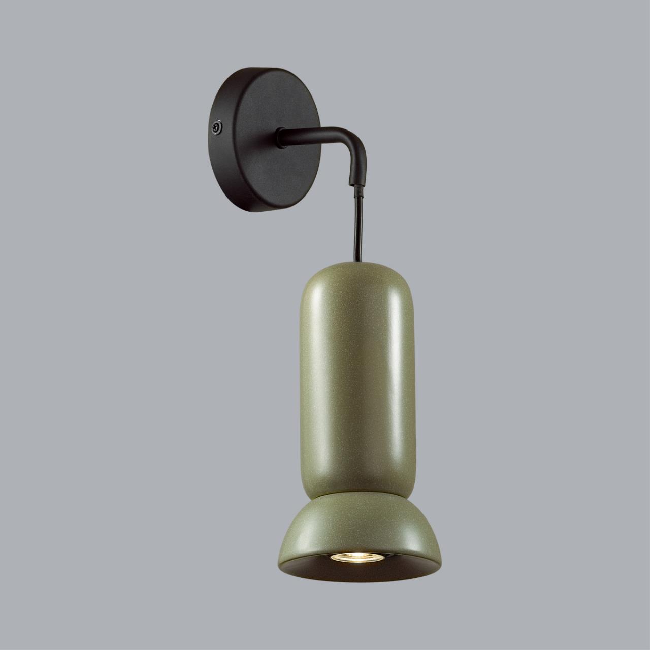 Бра ODEON LIGHT PENDANT KERAMA черный GU10*1 10W плафон зеленый