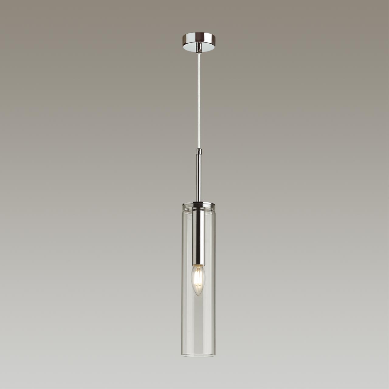 Подвес ODEON LIGHT PENDANT KLUM хром E14*1 10W плафон прозрачный