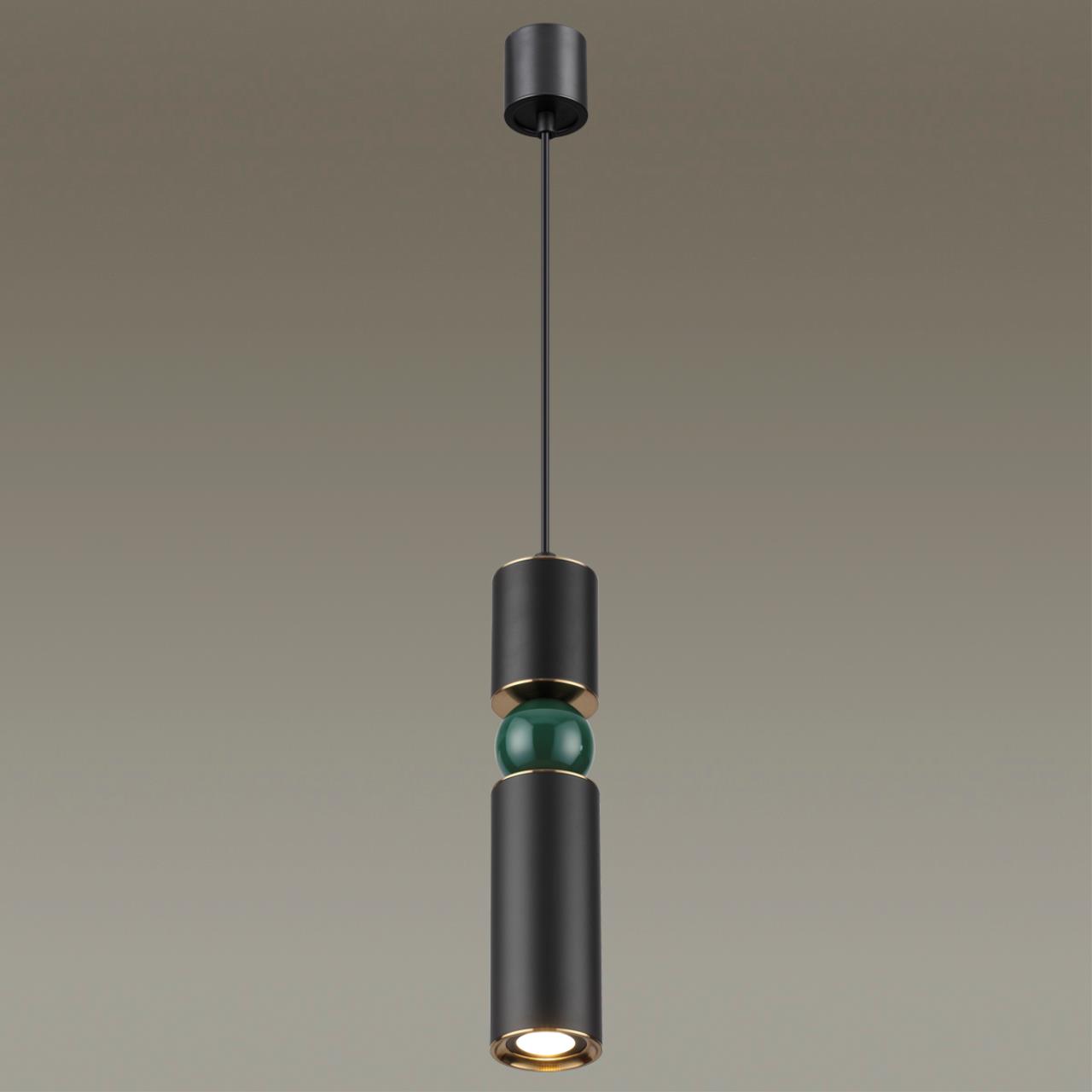 Подвес ODEON LIGHT L-VISION SAKRA черный, золотой, цветной GU10*1 10W плафон черный
