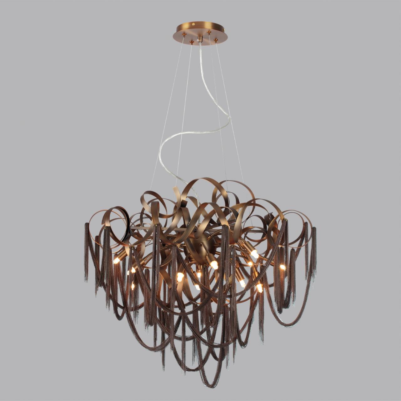 Люстра ODEON LIGHT HALL CHAINY античная бронза, латунь G9*12 10W