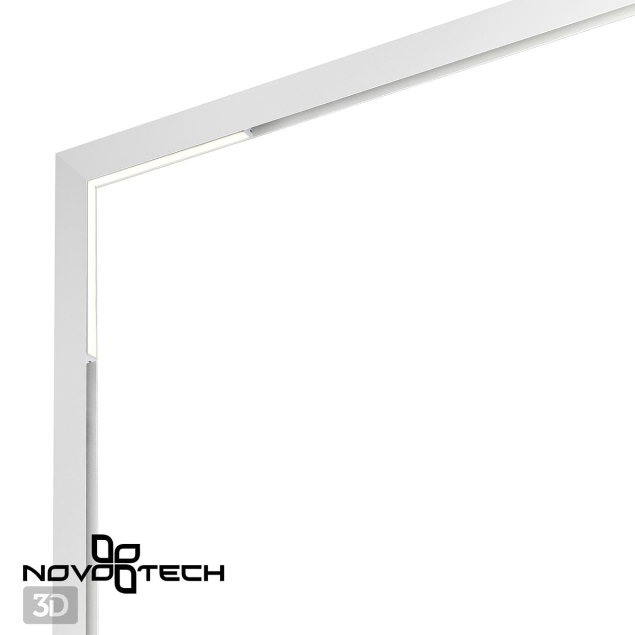 Трековый светильник Г-образный для низковольного шинопровода NOVOTECH SHINO FLUM белый