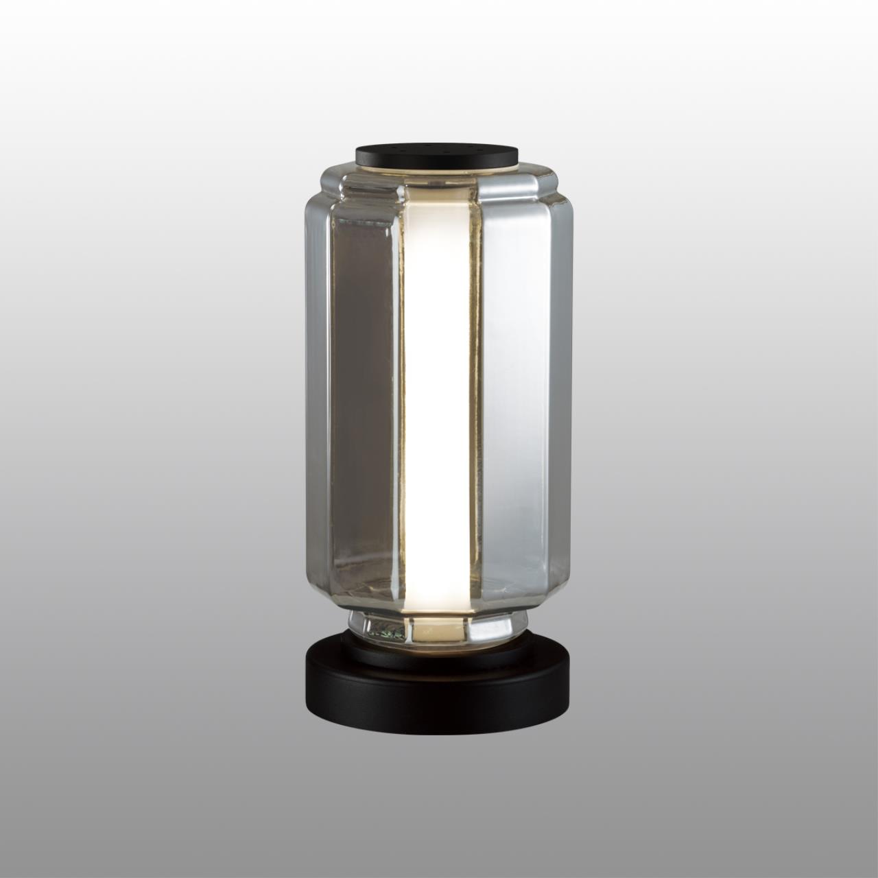 Настольная лампа ODEON LIGHT EXCLUSIVE HIGHTECH JAM черный LED*1 10W 3000К плафон серый
