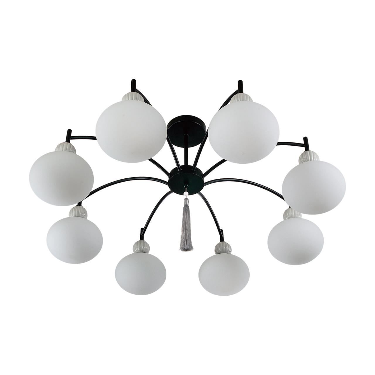 Люстра потолочная LUMION NEOCLASSI GLORIYA черный, серый E14*8 10W