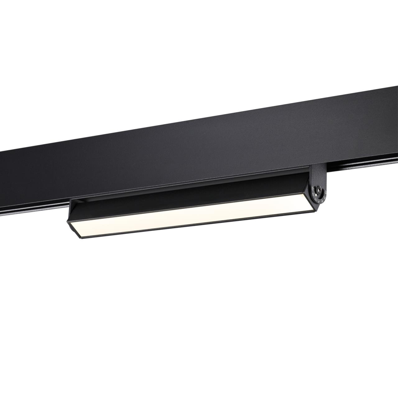 Трековый светильник для низковольного шинопровода NOVOTECH SHINO FLUM черный LED*1 12W 4000К плафон черный
