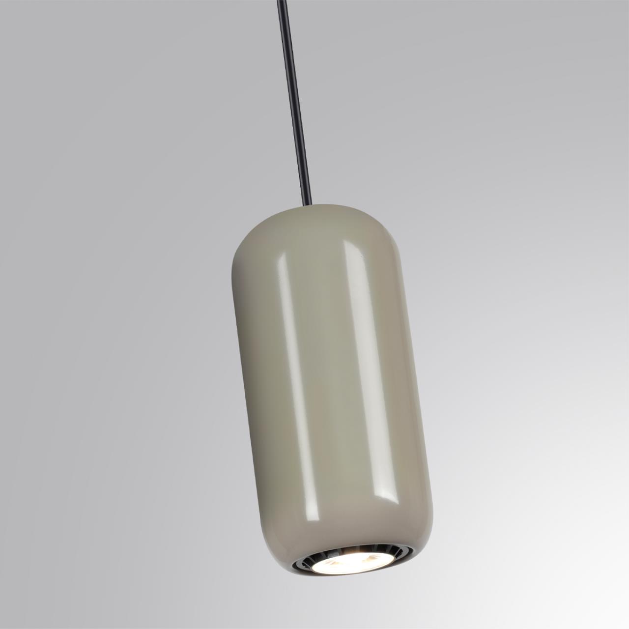 Подвес ODEON LIGHT PENDANT OVALI черный GU10*1 10W плафон серый
