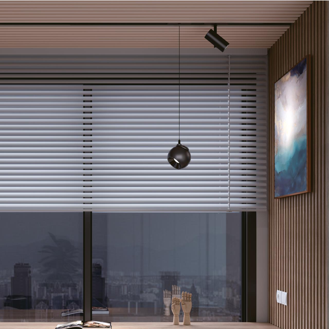 Трековый светильник для низковольтного шинопровода NOVOTECH SHINO SMAL черный LED*1 8W 4000К плафон черный