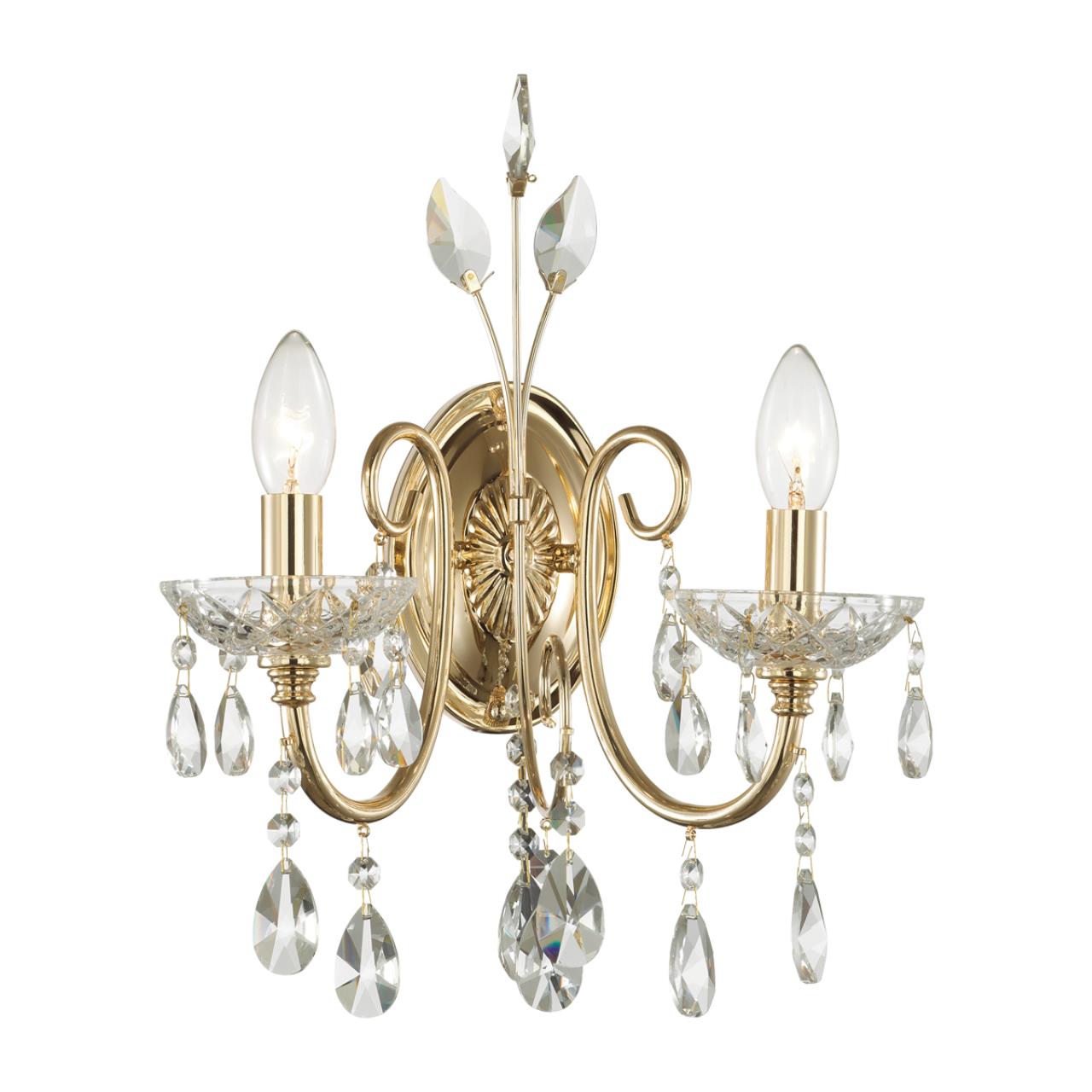 Бра ODEON LIGHT HALL VERSIA золотой E14*2 10W