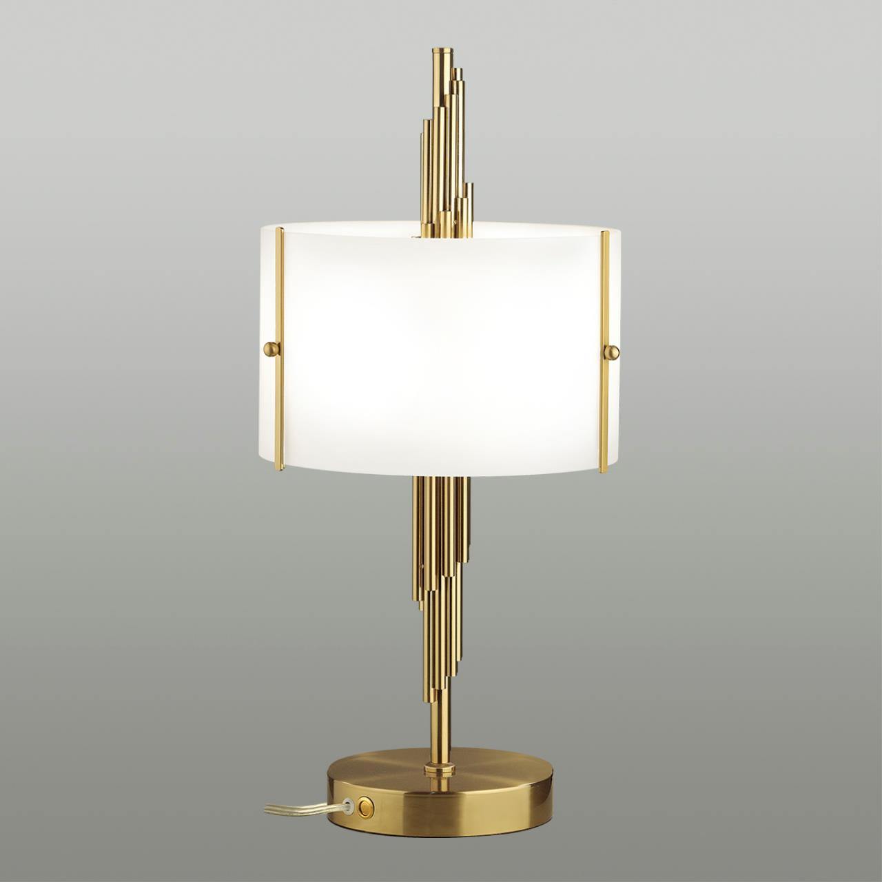 Настольная лампа ODEON LIGHT EXCLUSIVE MODERN Margaret бронзовый E27*2 10W плафон белый