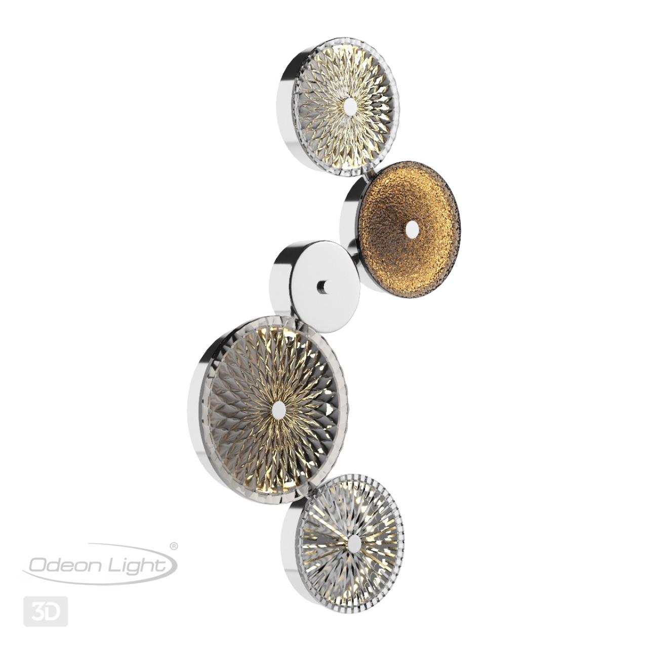 Бра ODEON LIGHT EXCLUSIVE L-VISION CARAMELLA хром LED*1 26W
