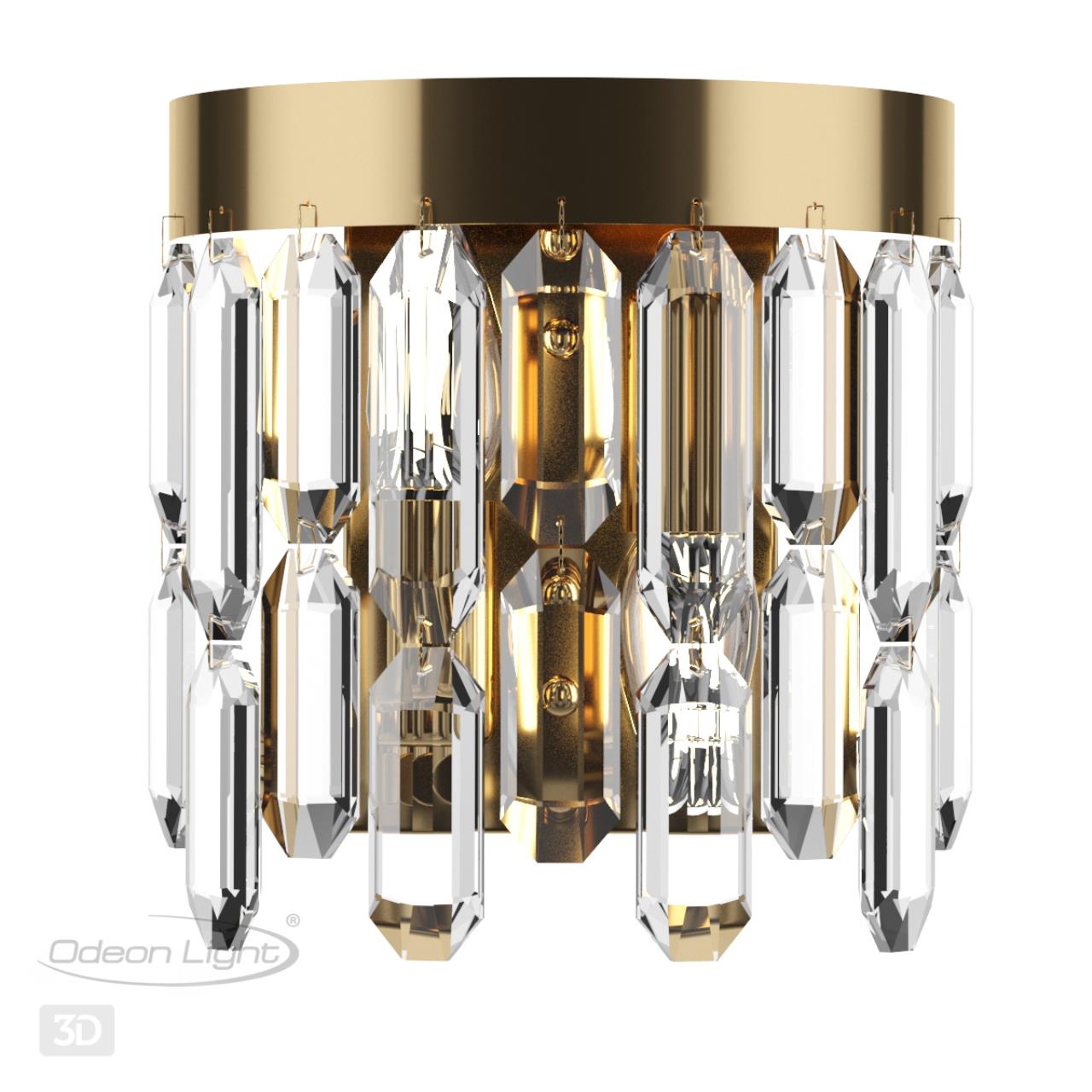 Настенный светильник ODEON LIGHT HALL DAKISA золотой