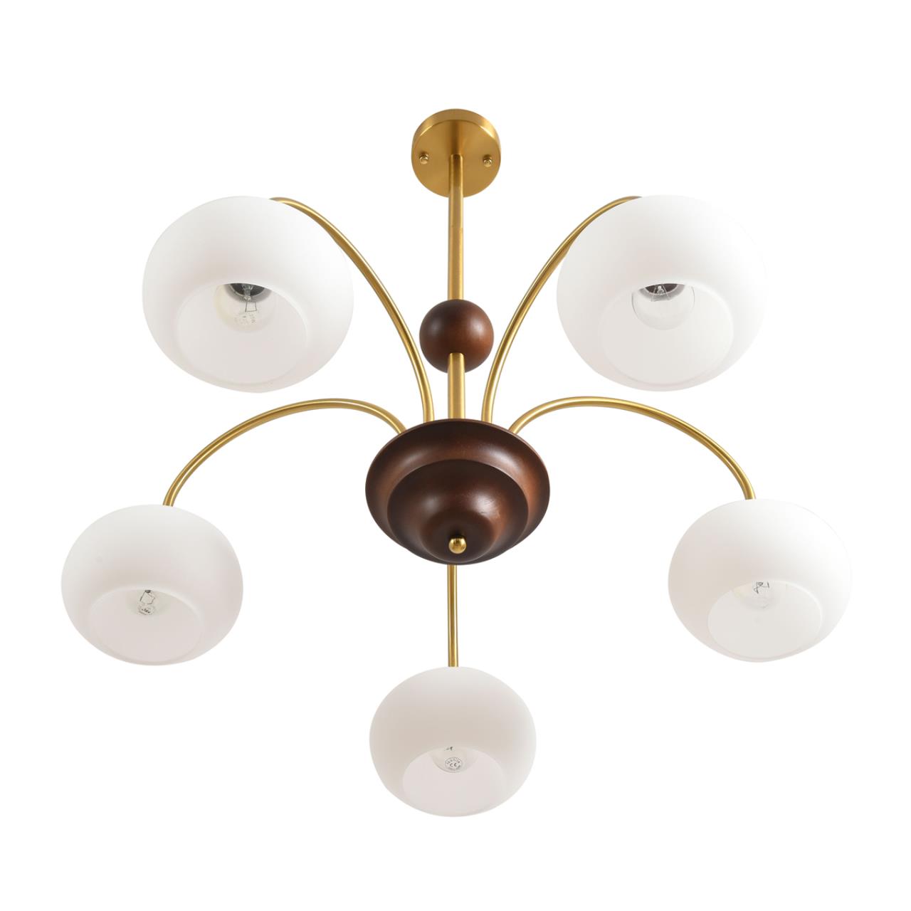 Люстра потолочная LUMION MODERNI LARINA латунь E27*5 10W