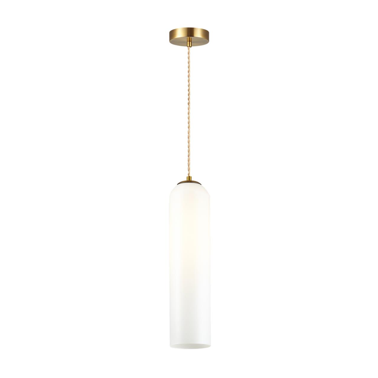 Подвес ODEON LIGHT PENDANT VOSTI золотой E27*1 10W плафон белый