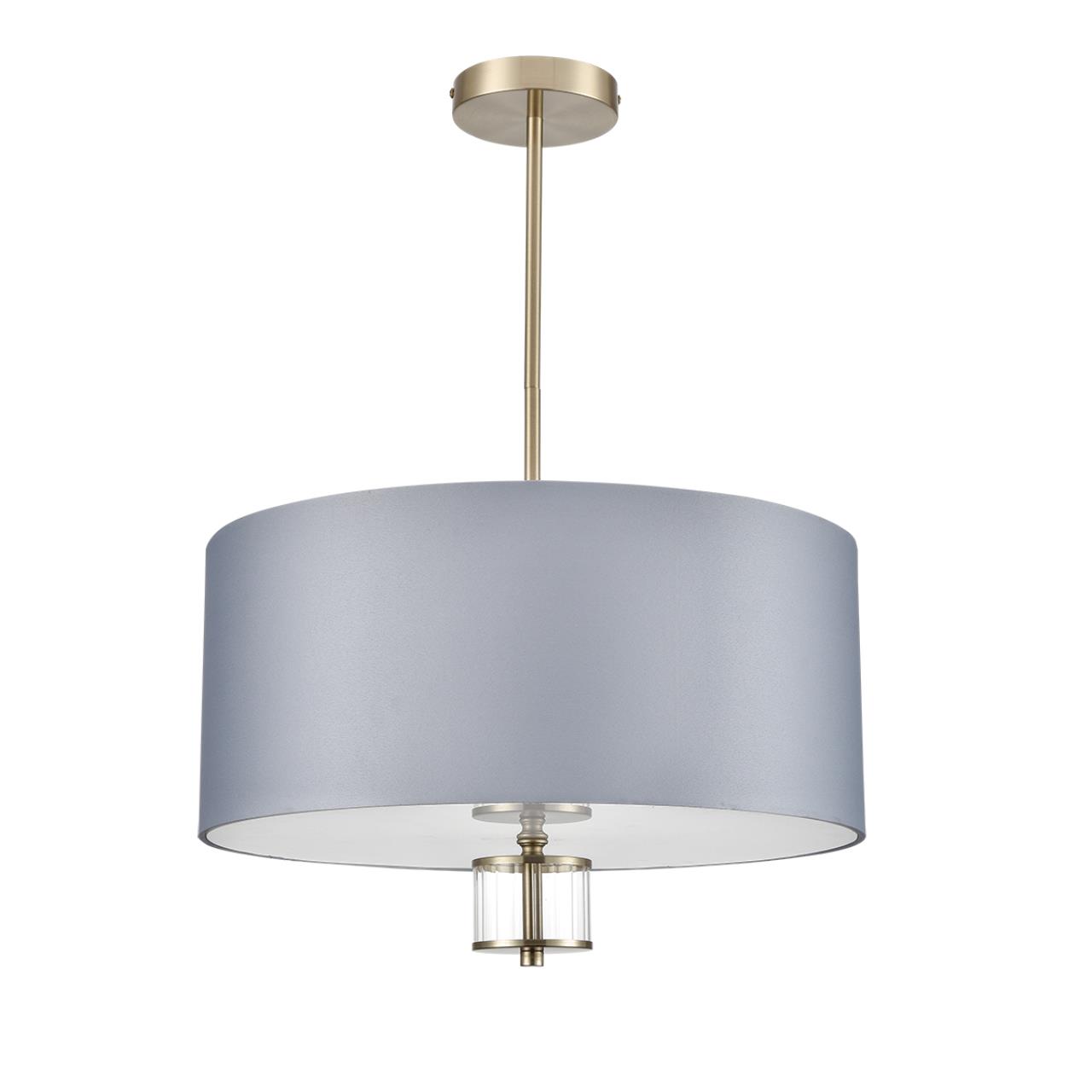 Люстра на штанге LUMION MODERNI DAMONA латунь E14*5 10W плафон серый
