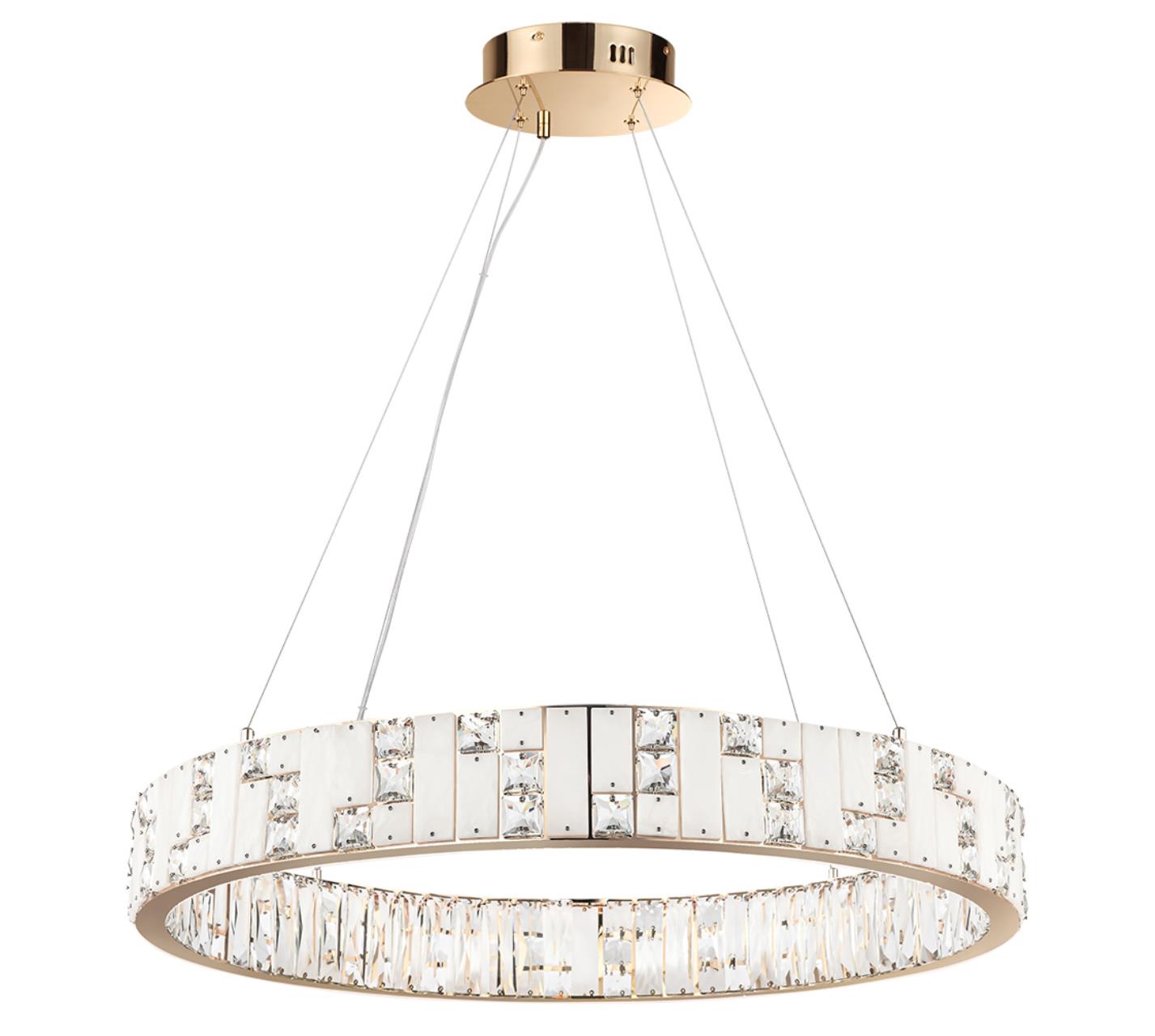 Люстра ODEON LIGHT HALL CROSSA золотой LED*1 80W