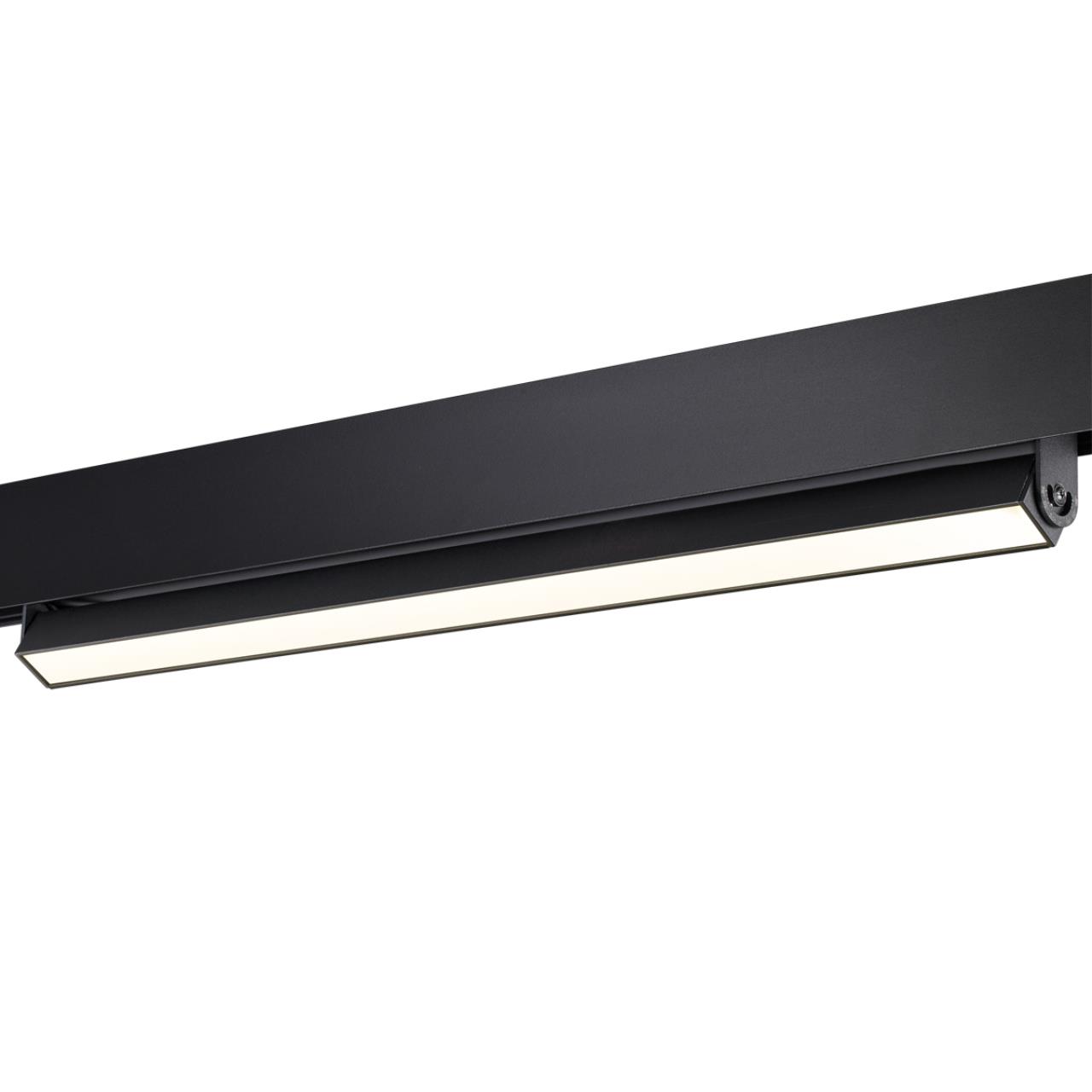 Трековый светильник для низковольного шинопровода NOVOTECH SHINO FLUM черный LED*1 24W 4000К плафон черный