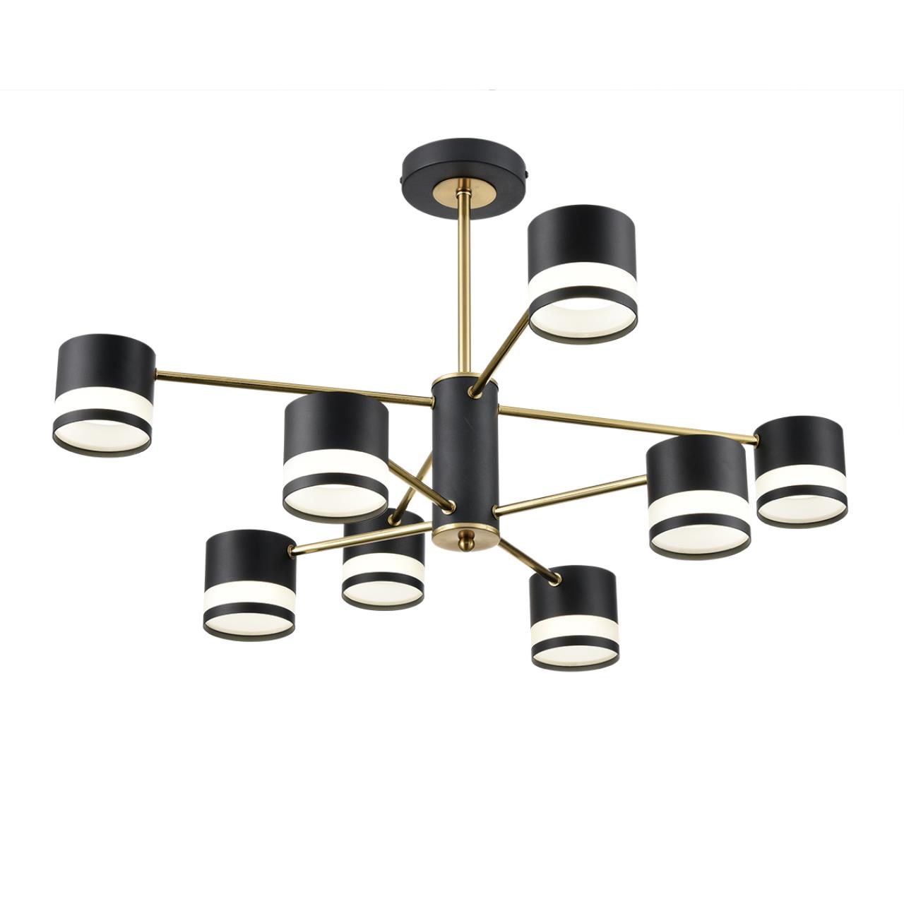 Люстра на штанге LUMION COMFI LANIKA черный, латунь GX53*8 10W