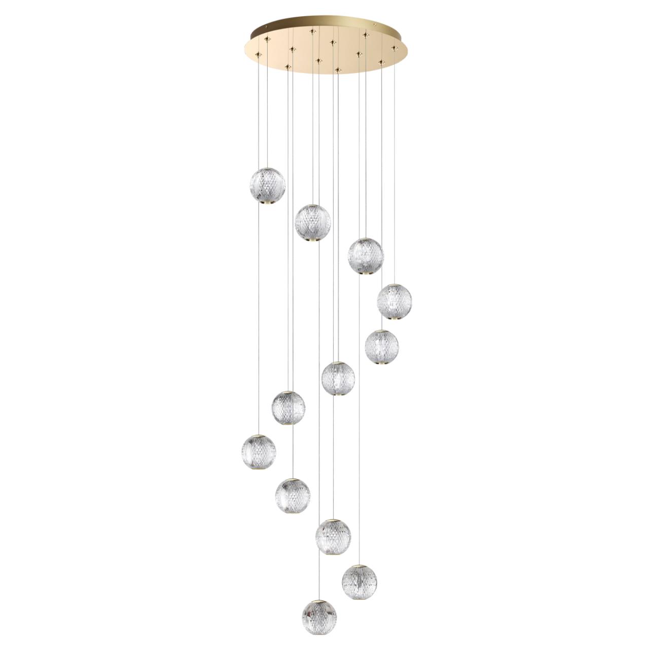 Люстра каскадная ODEON LIGHT L-VISION CRYSTAL золотой LED*1 56