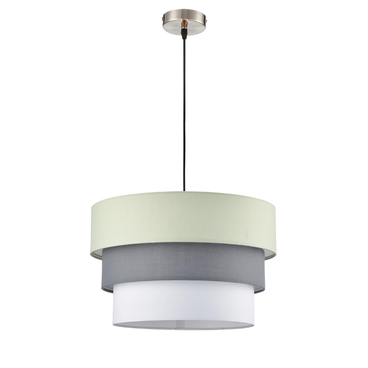 Светильник подвесной LUMION MODERNI ILAIDA никель E27*3 10W плафон зеленый; серый; белый