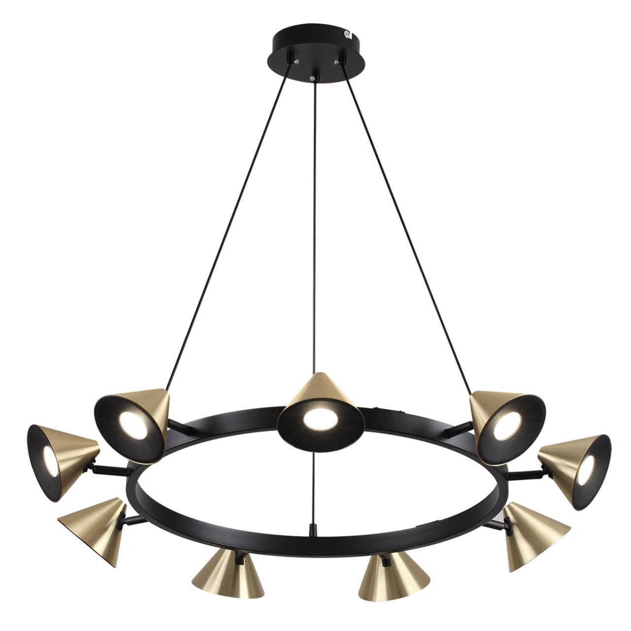 Люстра подвесная LUMION COMFI LAMINA черный, золотой GU10*9 10W