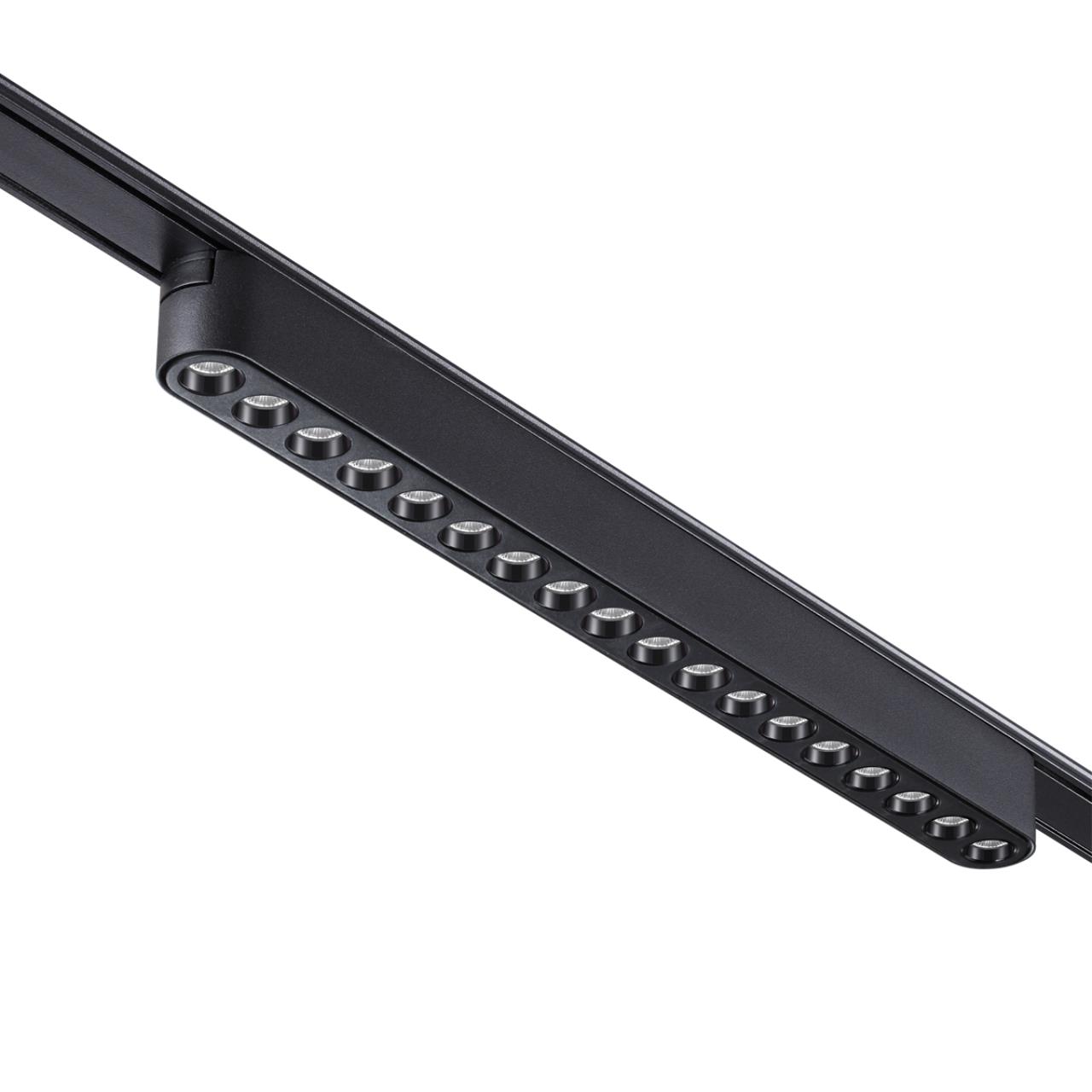 Трековый светильник для низковольтного шинопровода NOVOTECH SHINO SMAL черный LED*1 18W 3000К 330 мм