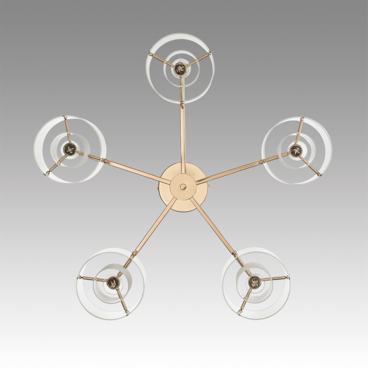 Люстра потолочная LUMION MODERNI VERDI золотой E14*5 10W