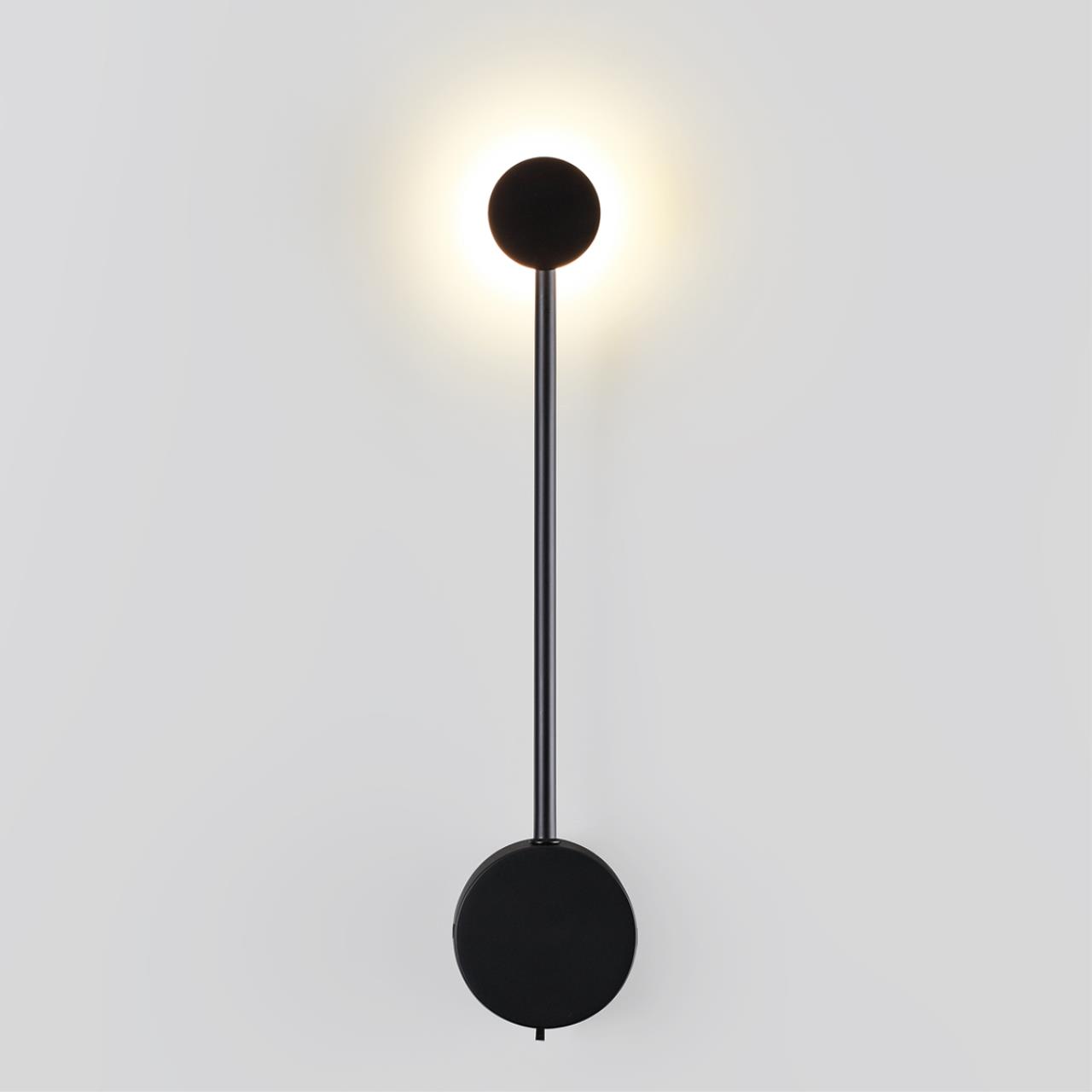 Настенный светильник ODEON LIGHT HIGHTECH SATELLITE черный LED*1 6W 3000/4000К 382 мм