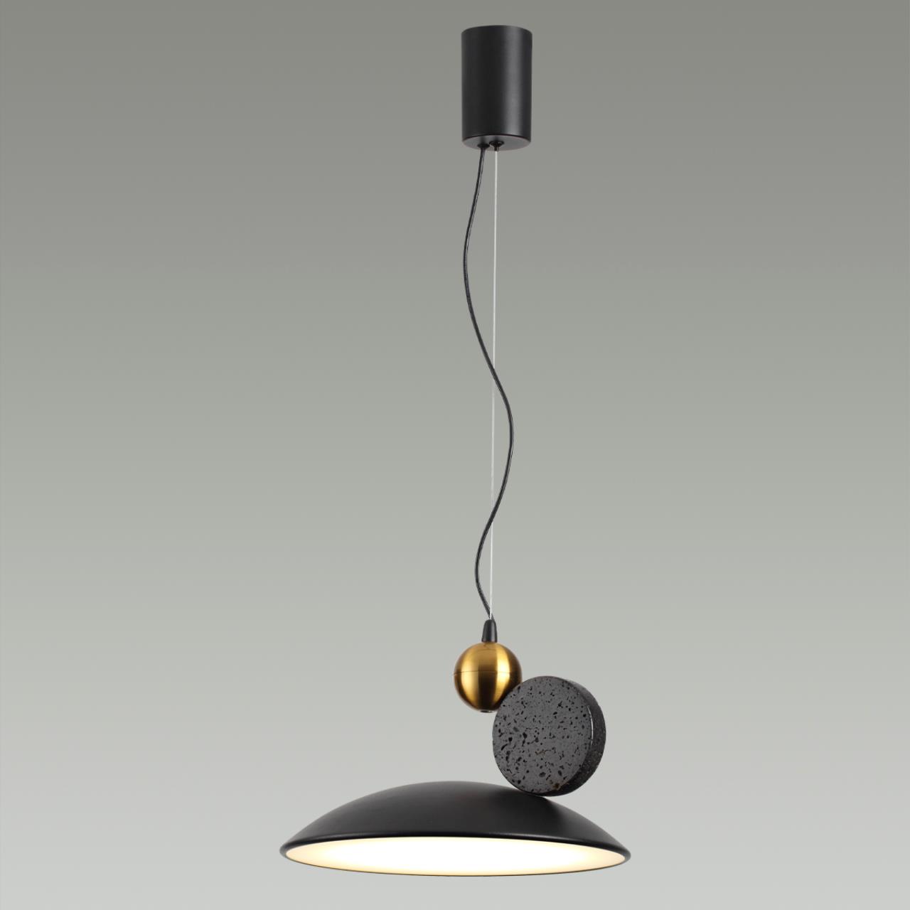 Подвесной светильник ODEON LIGHT HIGHTECH TRAVERTINO черный LED*1 24