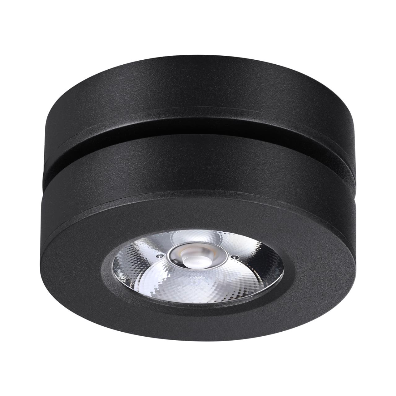 Светильник накладной/встраиваемый светодиодный NOVOTECH OVER GRODA черный LED*1 5W 3000К плафон черный