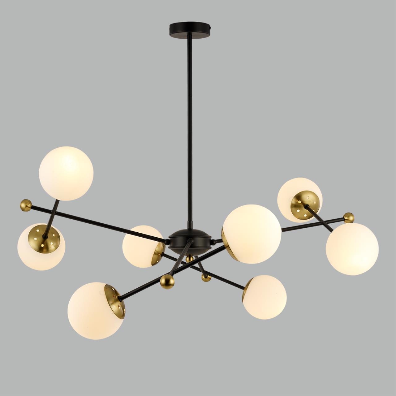 Люстра на штанге LUMION MODERNI MELODY черный, золотой E14*8 10W