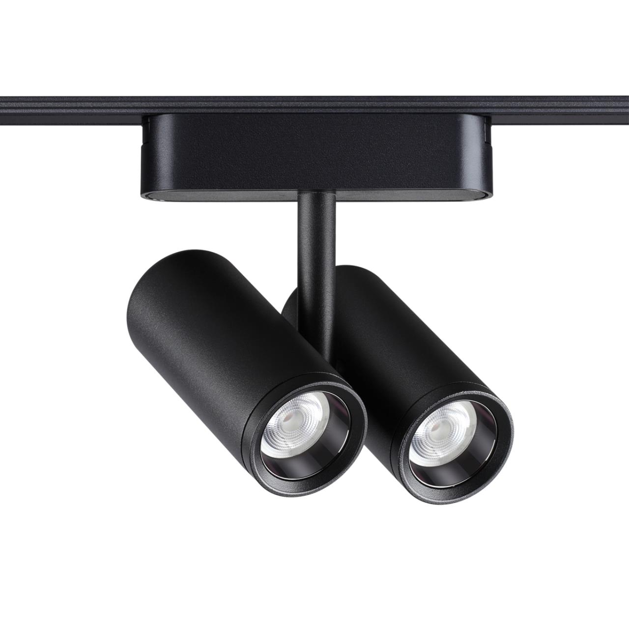 Трековый светильник для низковольтного шинопровода NOVOTECH SHINO SMAL черный LED*2 16W 3000К плафон черный