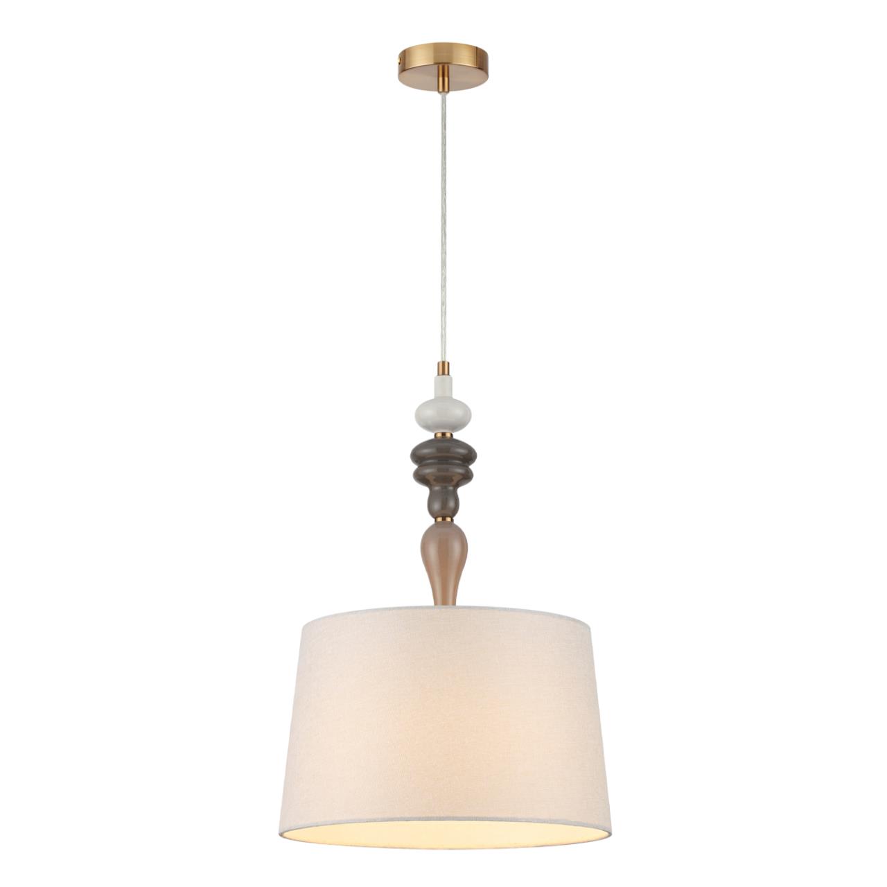 Подвес ODEON LIGHT CLASSIC HOMI античная бронза, латунь E27*1 10W плафон бежевый