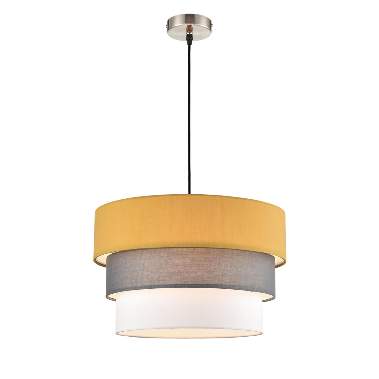 Светильник подвесной LUMION MODERNI ILAIDA никель E27*3 10W плафон цветной; серый; белый