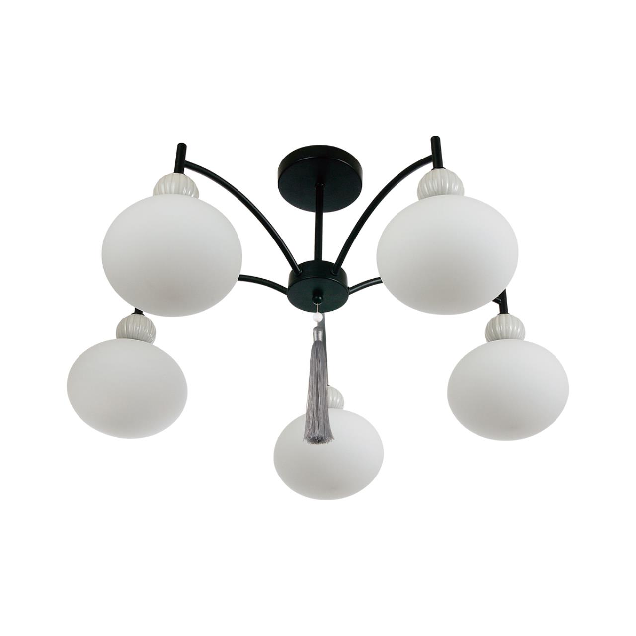 Люстра потолочная LUMION NEOCLASSI GLORIYA черный, серый E14*5 10W