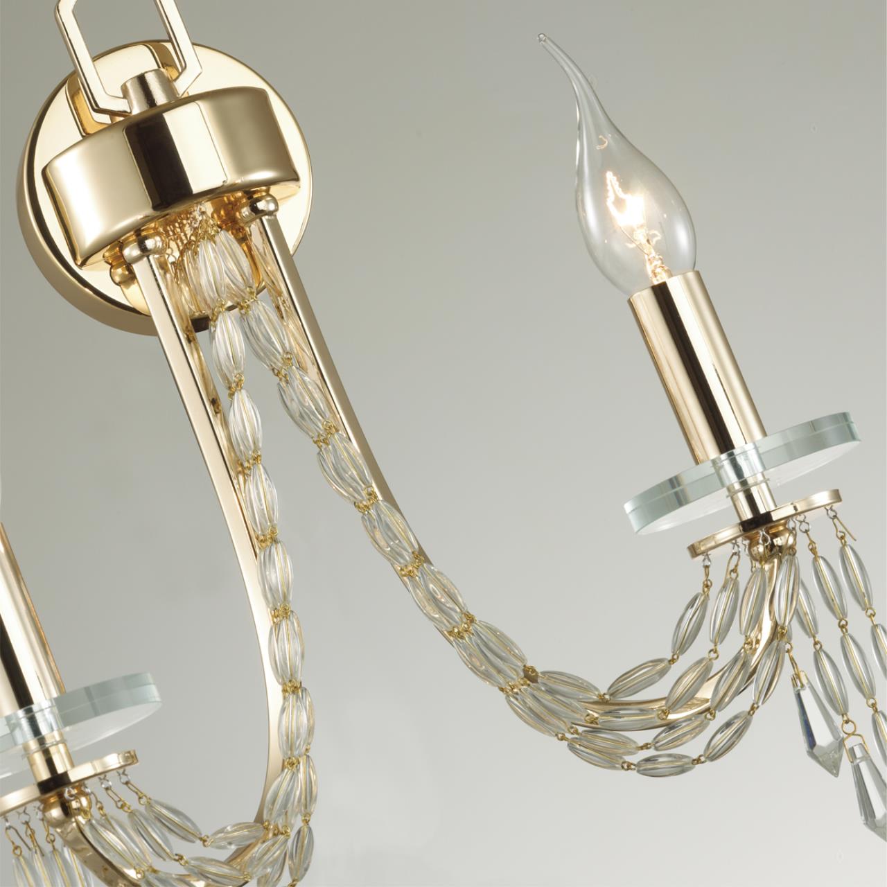 Бра ODEON LIGHT CLASSIC CAPEL золотой E14*2 10W
