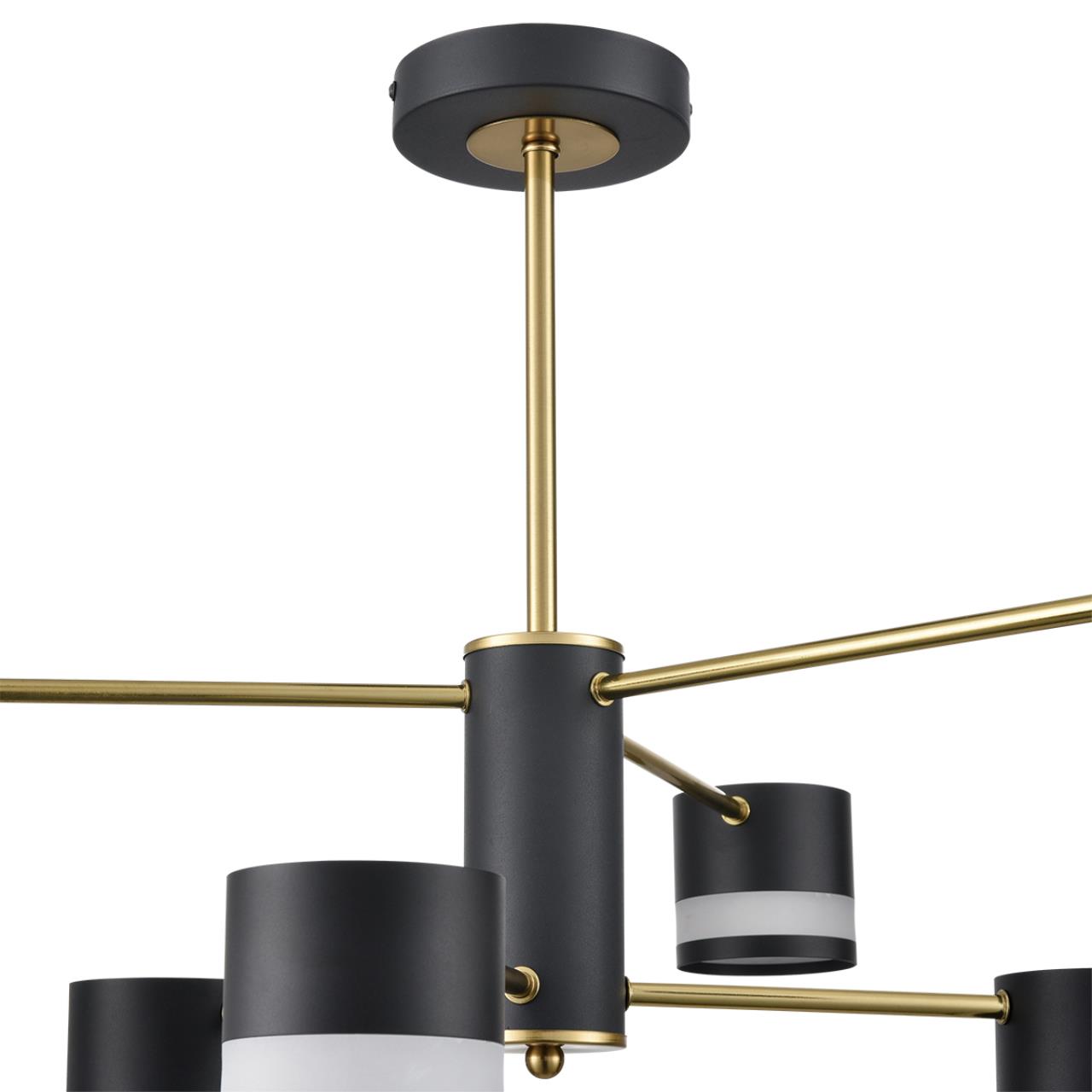 Люстра на штанге LUMION COMFI LANIKA черный, латунь GX53*6 10W
