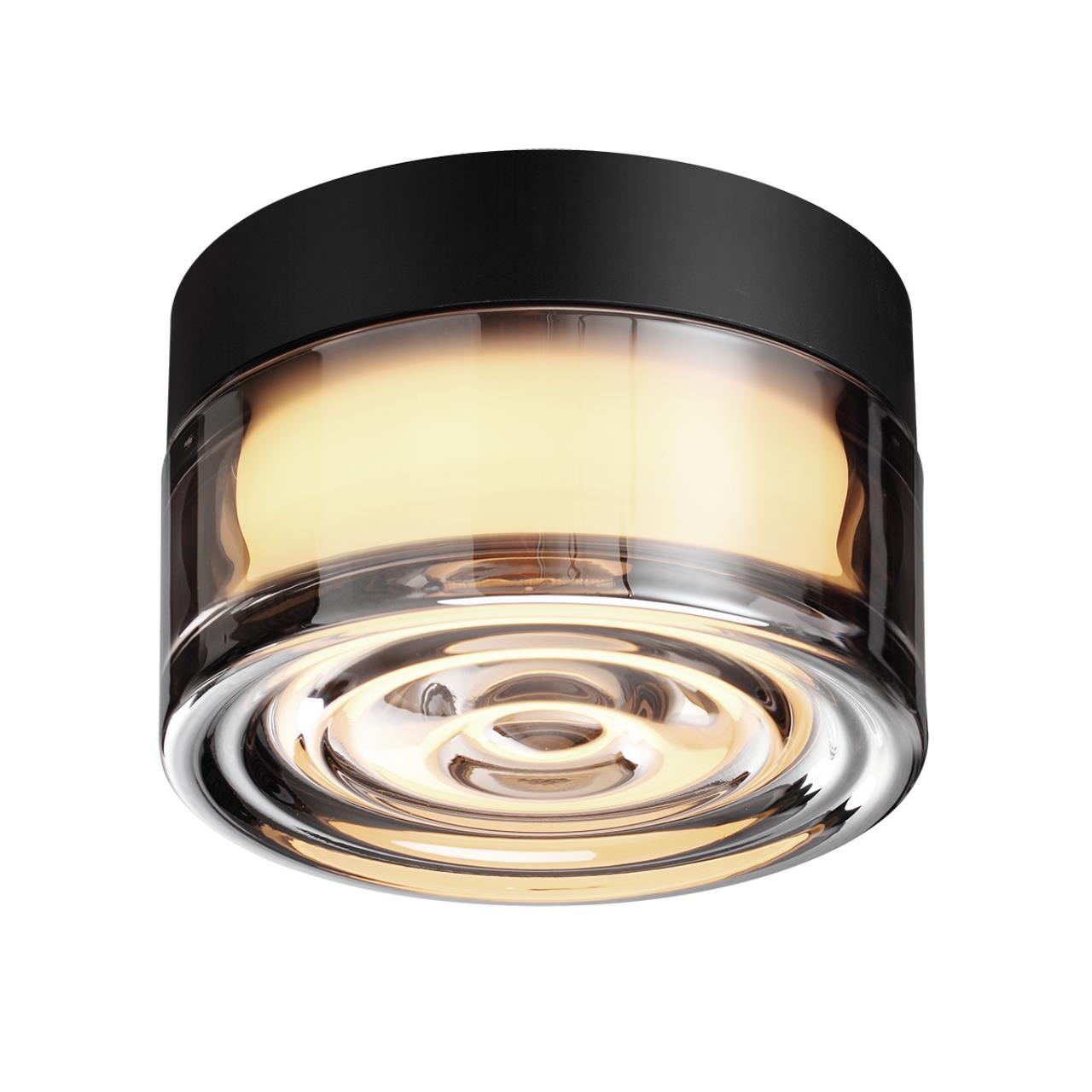 Настенный светильник ODEON LIGHT HIGHTECH RONDA черный LED*1 6W 2200/2700/3000К плафон прозрачный; серый