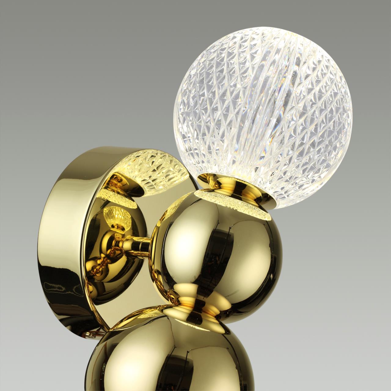 Бра ODEON LIGHT L-VISION CRYSTAL золотой LED*1 4W