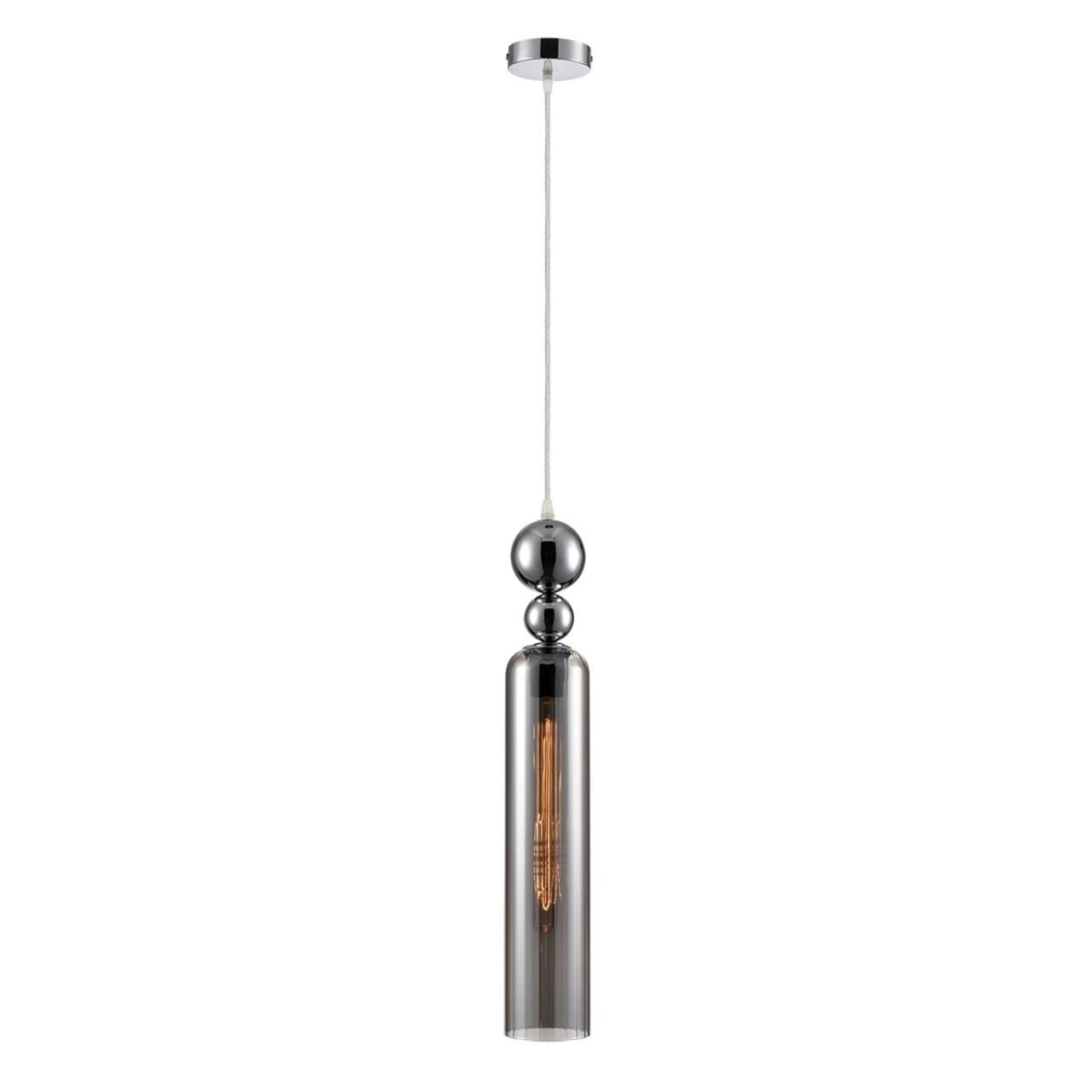Светильник подвесной LUMION MODERNI LORENZO хром E27*1 10W плафон серый