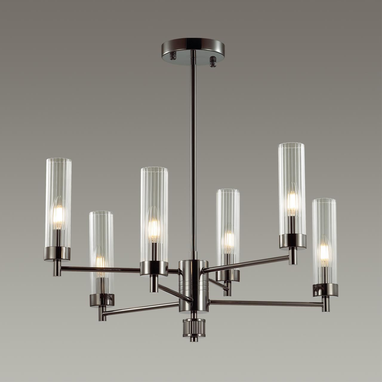 Люстра на штанге LUMION CLASSI KAMILLA черный E14*6 10W