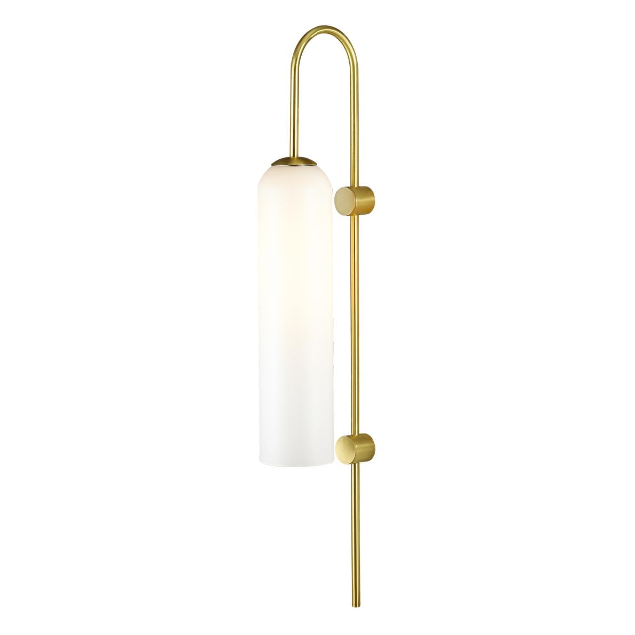 Бра ODEON LIGHT PENDANT VOSTI золотой E27*1 10W плафон белый