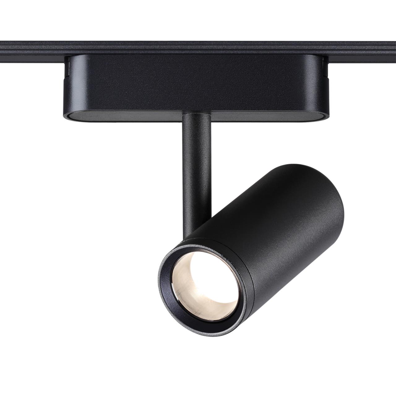 Трековый светильник для низковольтного шинопровода NOVOTECH SHINO SMAL черный LED*1 8W 3000К плафон черный